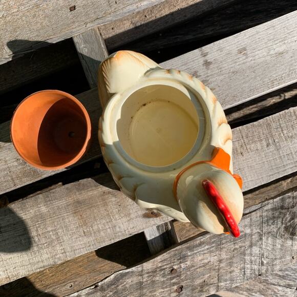 Vintage B&D Japan chicken cookie jar & planter - Picture 8 of 15